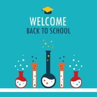 Welcome back to school background Chemistry theme N2