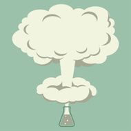 Chemical experiment explosion in the flask