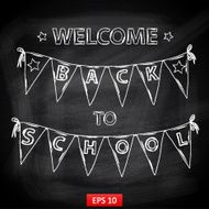Chalk board Welcome back to school N2