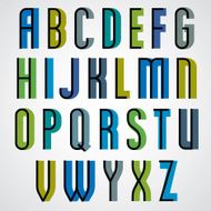Retro font bold condensed letters typeface uppercase set