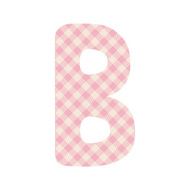 Pink squares pattern alphabet B