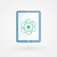 Tablet and atom icon