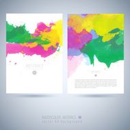 Set of vector watercolor template N75