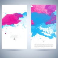 Set of vector watercolor template N76