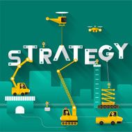 Strategy text illustration in construction
