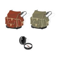 Backpack and compass