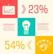 Business flat infographic template with text fields N4