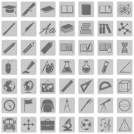 Vector Set of 49 Education Icons School and University N11