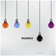 Creative light bulb Idea concept background differen ce Vector illustration