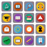 Icon set for online education e-learning