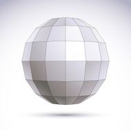 Abstract 3D origami polygonal object vector