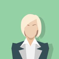 businesswoman profile icon female portrait flat N4