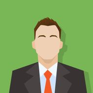 businessman profile icon male portrait flat N2
