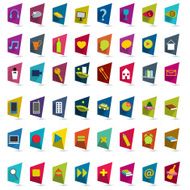 Big collection of flat shadows icons