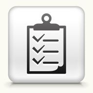 Square Button with Clipboard Checklist
