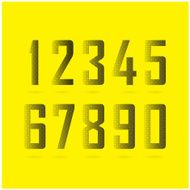 Halftone number alphabet font style N2