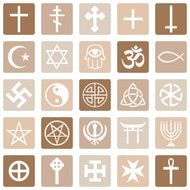 Vector Set of Religious Symbols N8