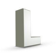 3d alphabet silver L N2