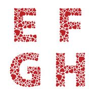 Heart Alphabet Font N7