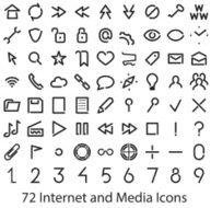 Internet and Media user interface icons set N2