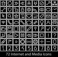 Internet and Media user interface icons set N3