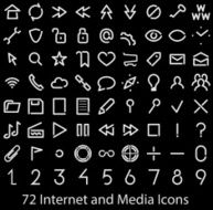Internet and Media user interface icons set N4