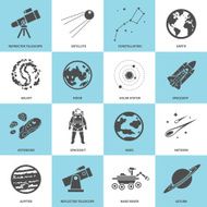 Astronomy Vector Color Icon Set