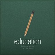 Vintage pencil icon on realistic black design element