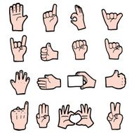 vector set of hands collection