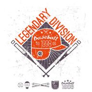 Emblem baseball legendary division of college