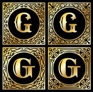 Old Paper with Decorative Letter G N2