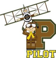 WW1 Style Pilots Learning Letter P N3