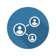 Staff Training Icon Business Concept Flat Design N2