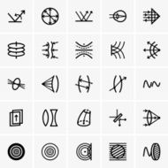 Optic science icons