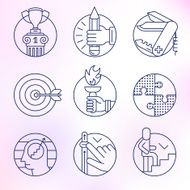 Set of round icons