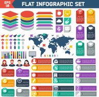 Flat infographic elements set N5