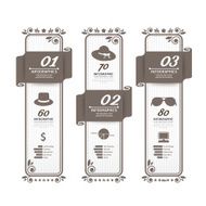 Vintage Design Labels infographic template N2