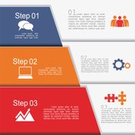 Infographic report template with text and icons Vector N2
