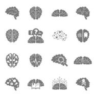 Brain icons black