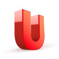 3d red letter U N8