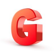 3d red letter G N8