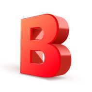 3d red letter B N6