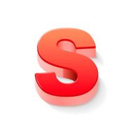 3d red letter S N6