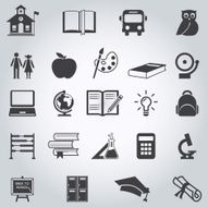 school and education icons N773