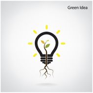 Tree of green idea shoot grow in a light bulb N4