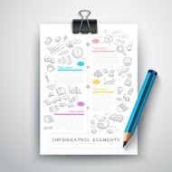 business education pencil Infographics N5