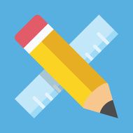 Vector Pencil And Ruler Icon N4