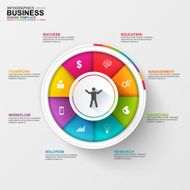Abstract 3D digital business diagram Infographic N10