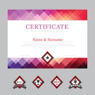 Certificate template layout background frame design vector mode N2