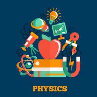 Physics science flat design N2